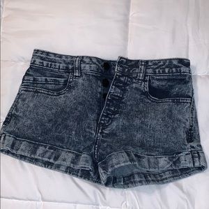 Dark Grey/Black Jean Shorts